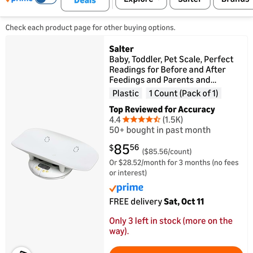 Salter Baby and Toddler Scale